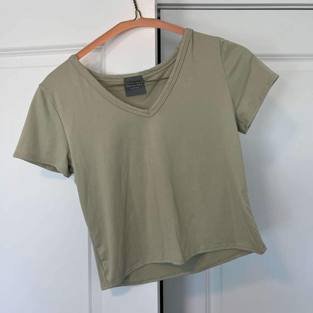 OLIVIA RAE SAGE GREEN BABY TEE